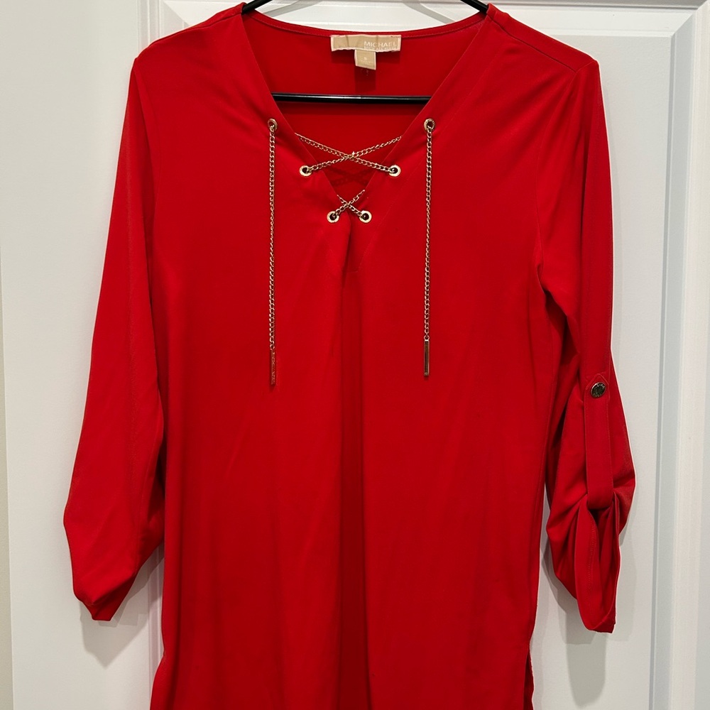 MICHAEL Michael Kors Red Blouse Top